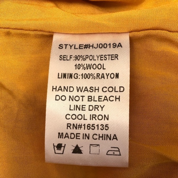 HERSY Gold White Bomber Style Jacket Full Zip Style HJ0019A Size Small - Picture 10 of 16